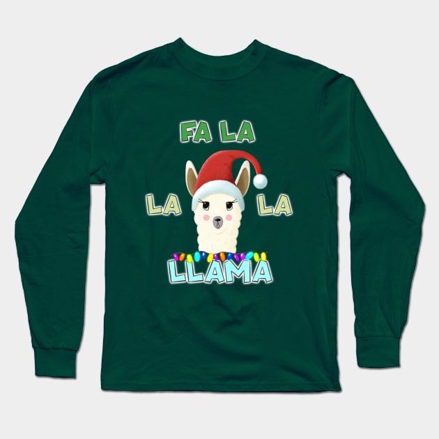 Singing Llama - Deck the Halls Long Sleeve T-Shirt by Creasorz